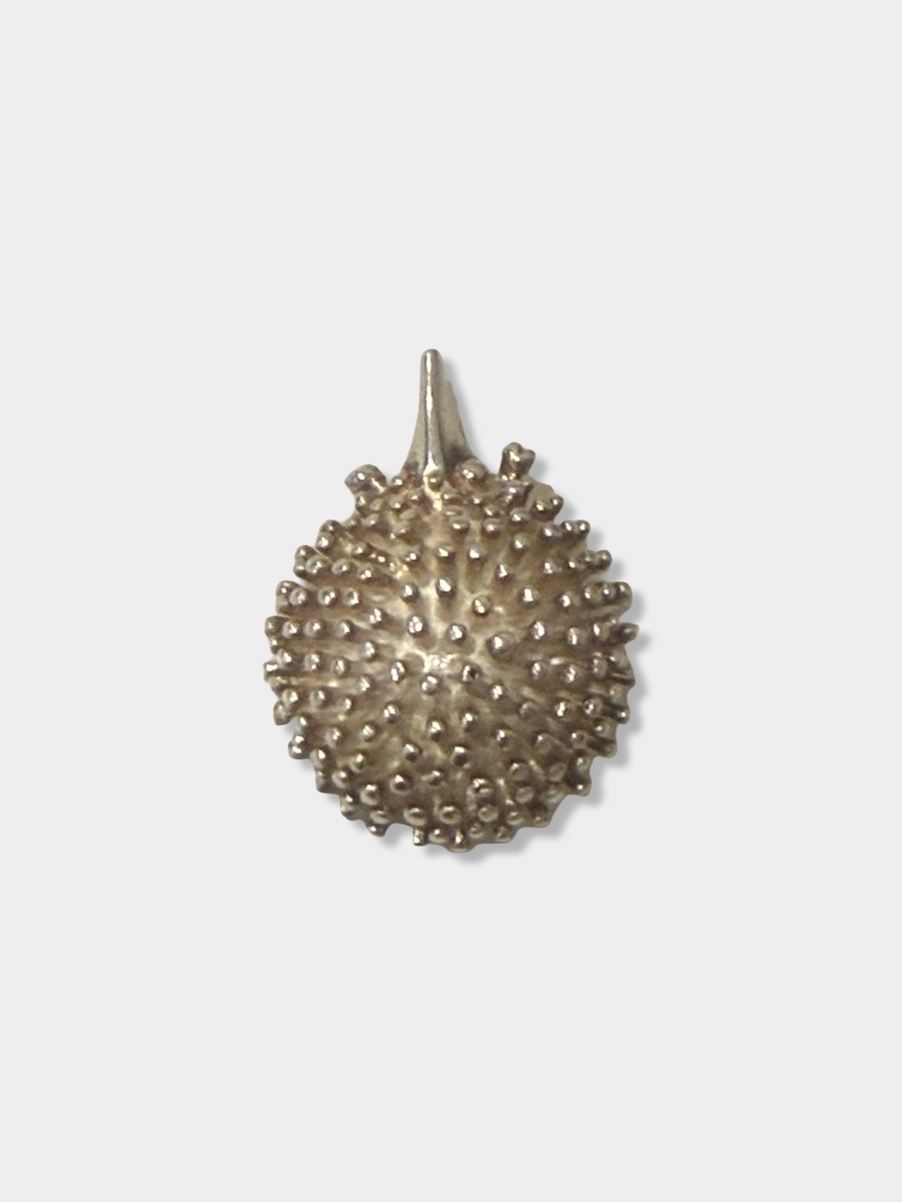 Taxco Sterling Silver Hedgehog Brooch Pendant Modernist Mexico 16.5g